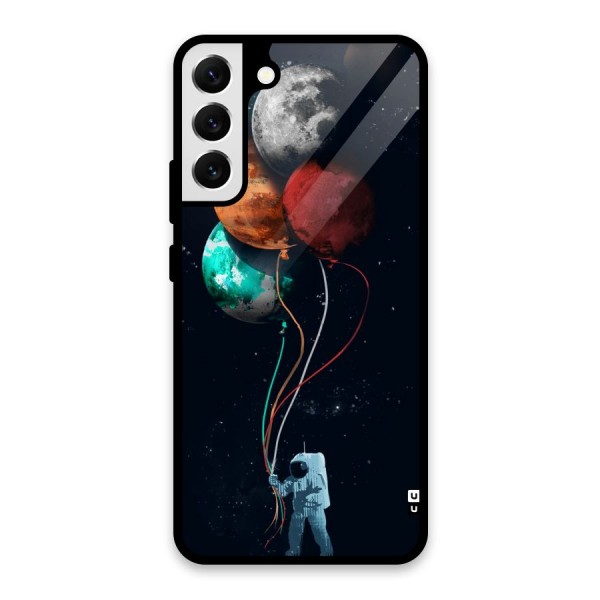 Space Balloons Glass Back Case for Galaxy S22 Plus 5G