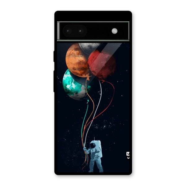 Space Balloons Glass Back Case for Google Pixel 6a