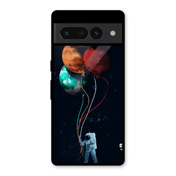 Space Balloons Glass Back Case for Google Pixel 7 Pro