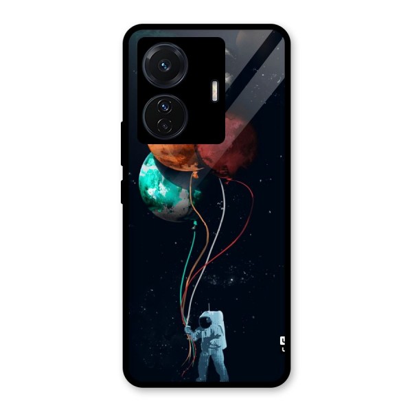 Space Balloons Glass Back Case for Vivo T1 Pro