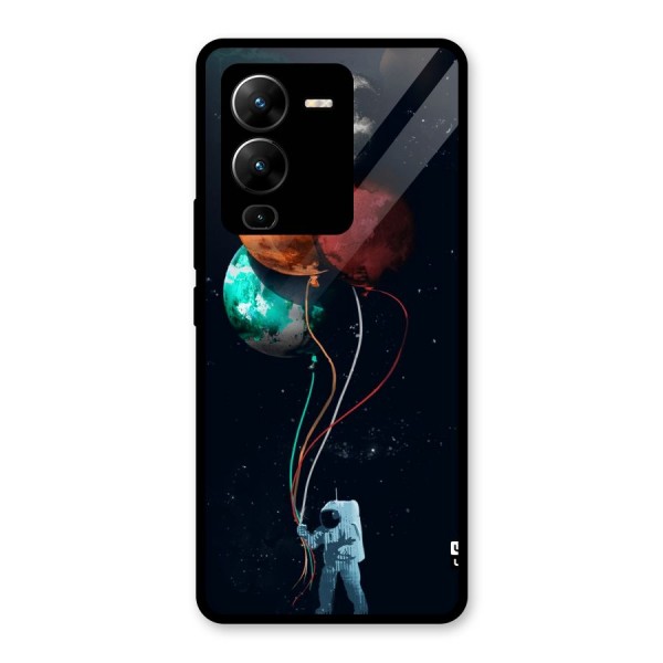 Space Balloons Glass Back Case for Vivo V25 Pro