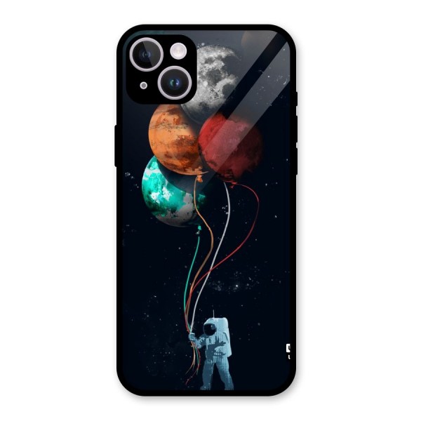 Space Balloons Glass Back Case for iPhone 14 Plus