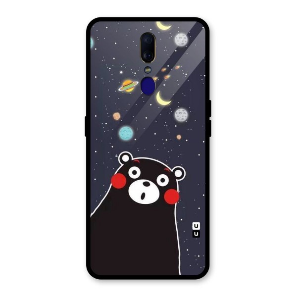 Space Bear Glass Back Case for Oppo F11