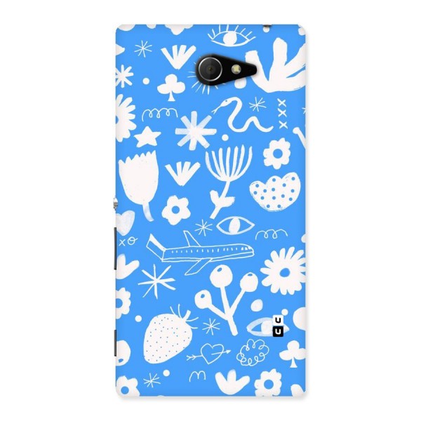 Space Blue Pattern Back Case for Sony Xperia M2