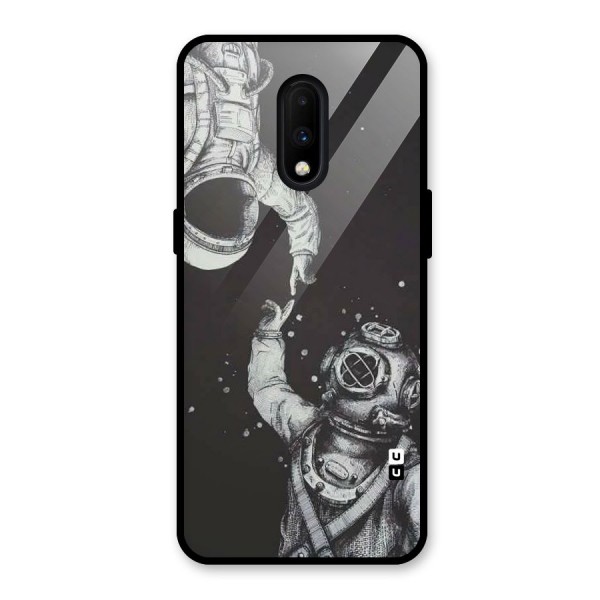 Space Meeting Glass Back Case for OnePlus 7