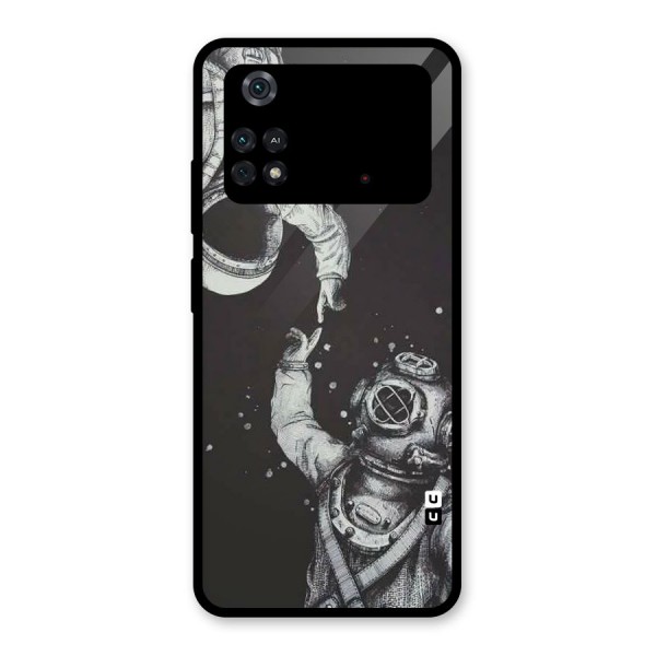 Space Meeting Glass Back Case for Poco M4 Pro 4G