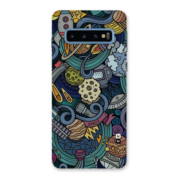 Space Pattern Blue Back Case for Galaxy S10