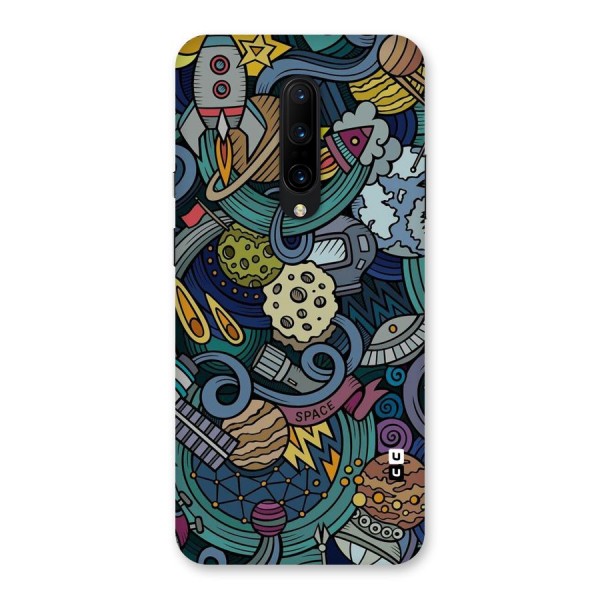 Space Pattern Blue Back Case for OnePlus 7 Pro