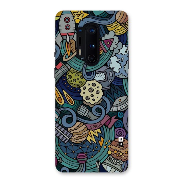 Space Pattern Blue Back Case for OnePlus 8 Pro