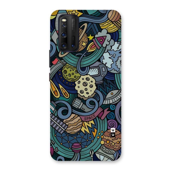 Space Pattern Blue Back Case for Vivo iQOO 3