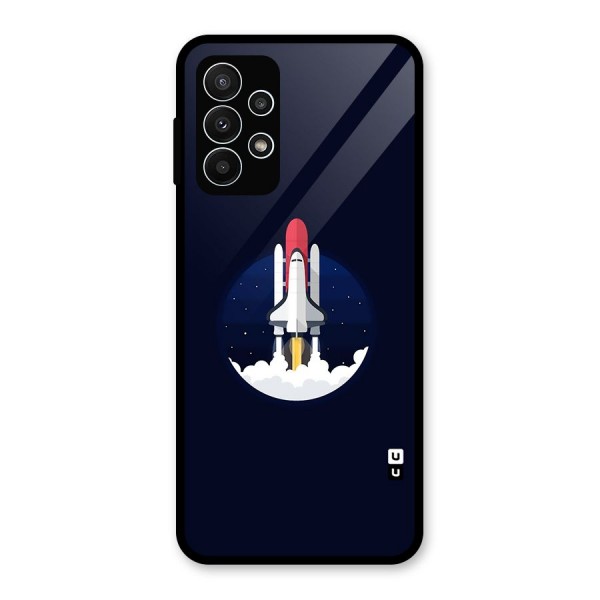 Space Rocket Minimal Glass Back Case for Galaxy A23