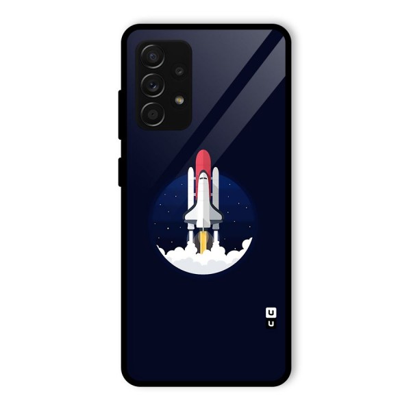 Space Rocket Minimal Glass Back Case for Galaxy A53 5G