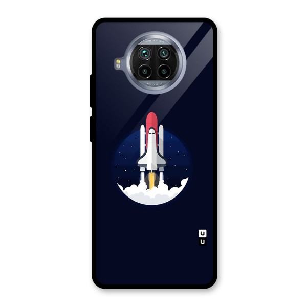 Space Rocket Minimal Glass Back Case for Mi 10i