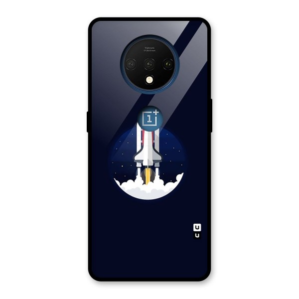 Space Rocket Minimal Glass Back Case for OnePlus 7T