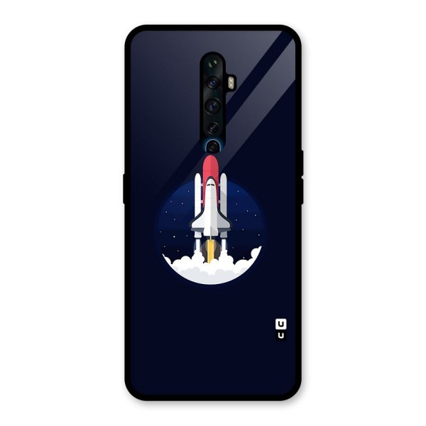 Space Rocket Minimal Glass Back Case for Oppo Reno2 Z