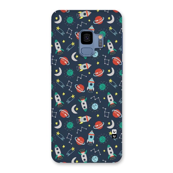 Space Rocket Pattern Back Case for Galaxy S9