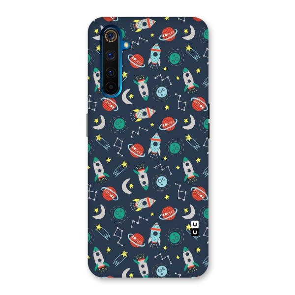 Space Rocket Pattern Back Case for Realme 6 Pro