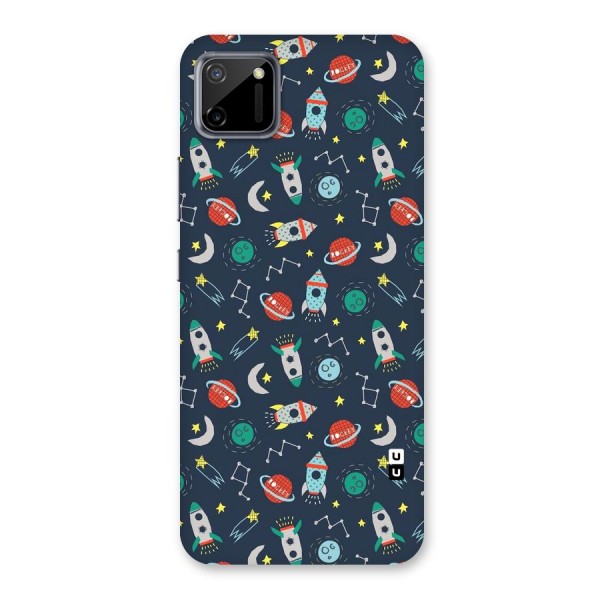 Space Rocket Pattern Back Case for Realme C11