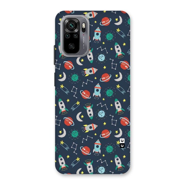 Space Rocket Pattern Back Case for Redmi Note 10