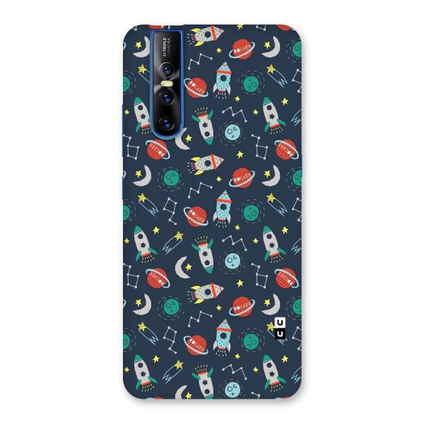 Space Rocket Pattern Back Case for Vivo V15 Pro