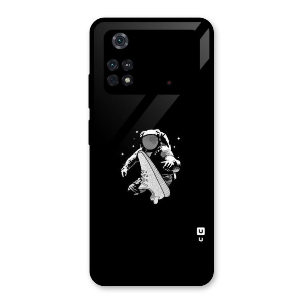 Space Shoe Glass Back Case for Poco M4 Pro 4G