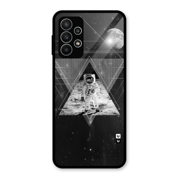 Space Triangle Abstract Glass Back Case for Galaxy A23