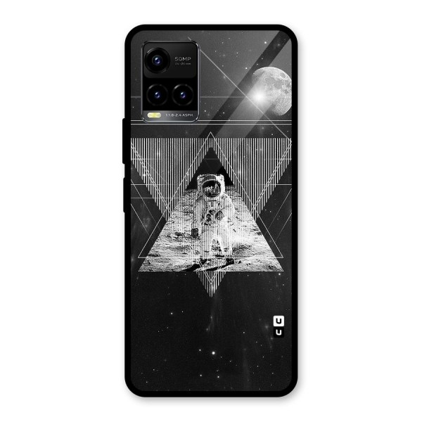 Space Triangle Abstract Glass Back Case for Vivo Y21 2021