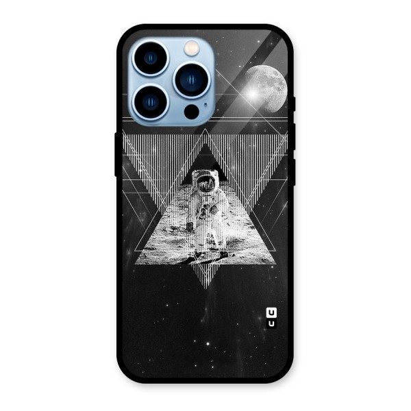 Space Triangle Abstract Glass Back Case for iPhone 13 Pro