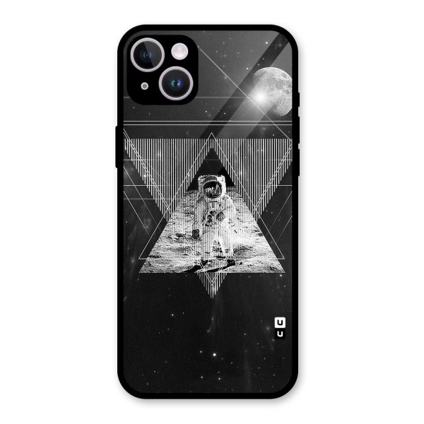 Space Triangle Abstract Glass Back Case for iPhone 14 Plus