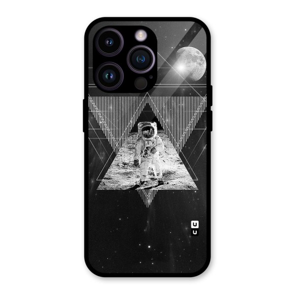 Space Triangle Abstract Glass Back Case for iPhone 14 Pro