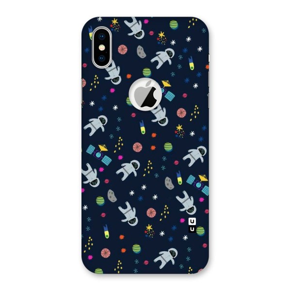 Spaceman Dance Back Case for iPhone XS Logo Cut