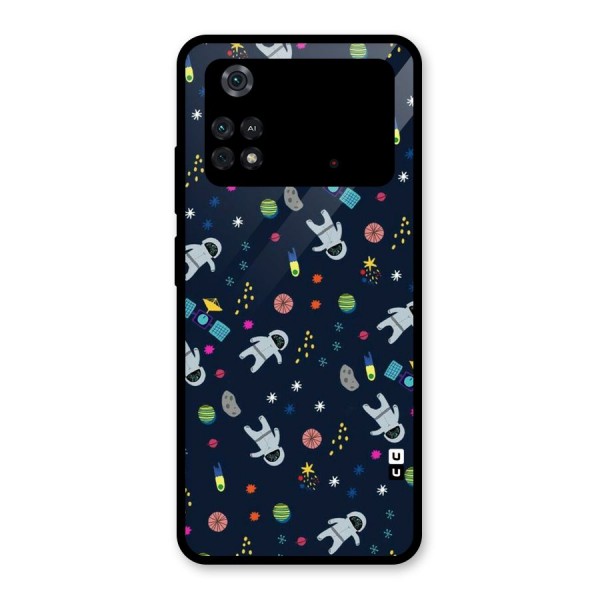 Spaceman Dance Glass Back Case for Poco M4 Pro 4G