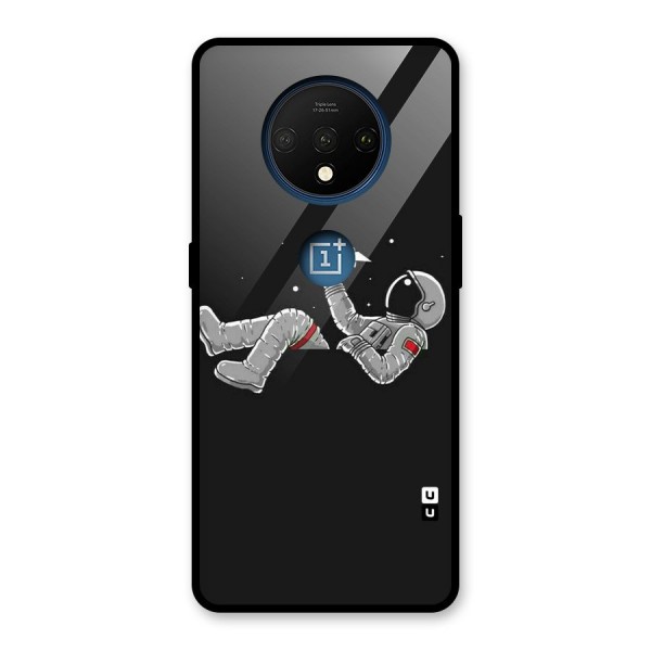 Spaceman Flying Glass Back Case for OnePlus 7T