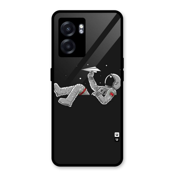 Spaceman Flying Glass Back Case for Oppo K10 (5G)