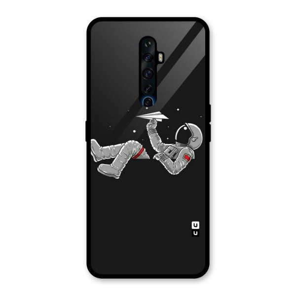 Spaceman Flying Glass Back Case for Oppo Reno2 Z