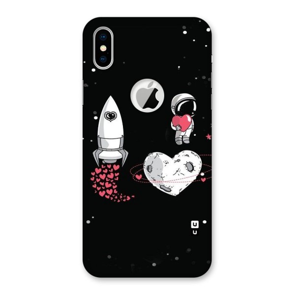 Spaceman Love Back Case for iPhone XS Logo Cut