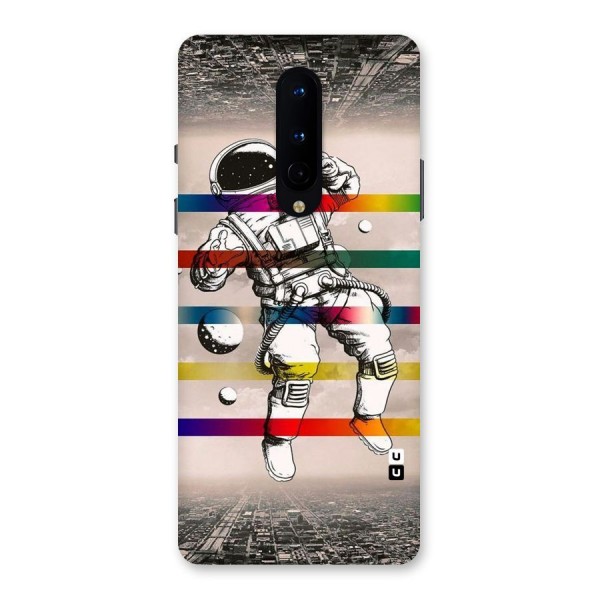 Spaceman Rainbow Stripes Back Case for OnePlus 8