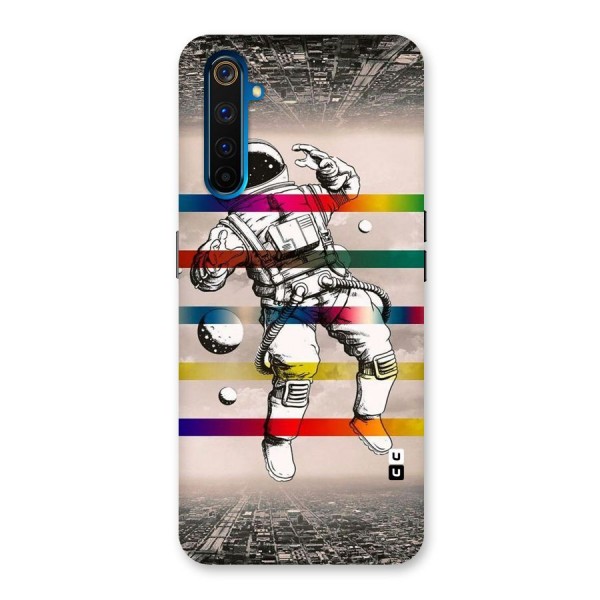 Spaceman Rainbow Stripes Back Case for Realme 6 Pro