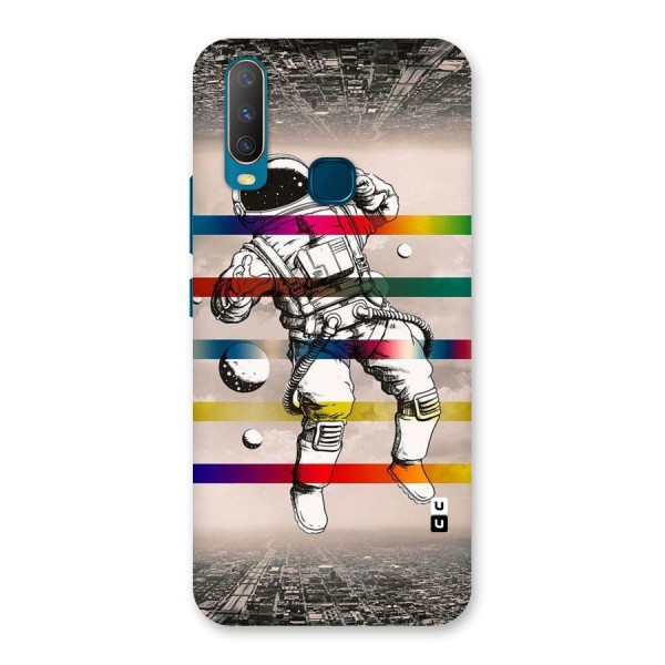 Spaceman Rainbow Stripes Back Case for Vivo U10