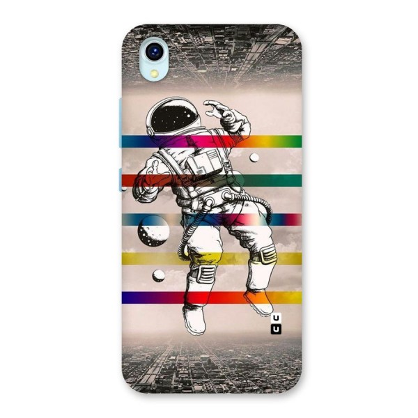 Spaceman Rainbow Stripes Back Case for Vivo Y1s