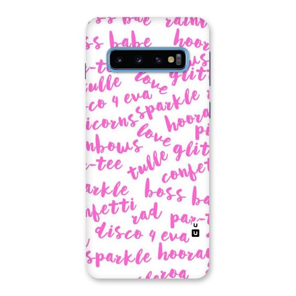 Sparkle Love Back Case for Galaxy S10