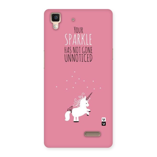 Sparkle Not Unnoticed Back Case for Oppo R7