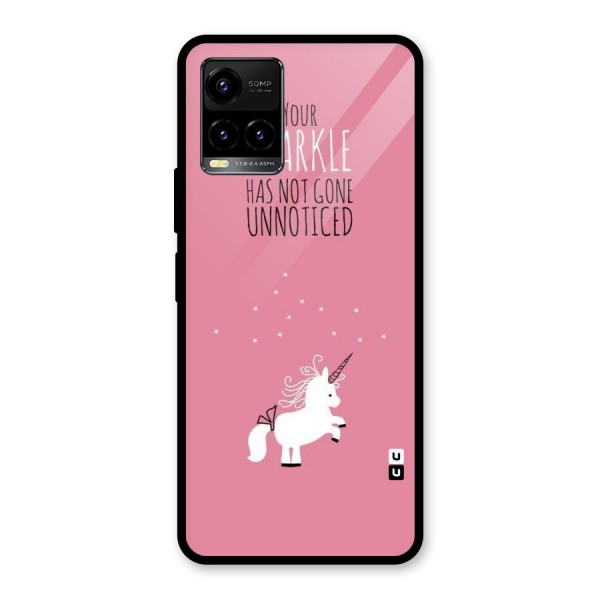 Sparkle Not Unnoticed Glass Back Case for Vivo Y21 2021