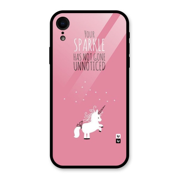 Sparkle Not Unnoticed Glass Back Case for XR