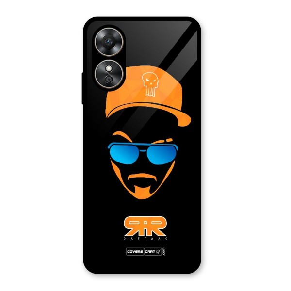 Special Raftaar Edition Orange Glass Back Case for Oppo A17