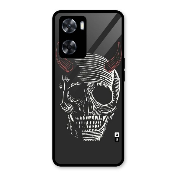 Spooky Face Glass Back Case for Oppo A57 2022