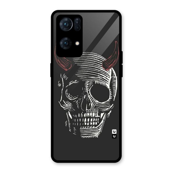 Spooky Face Glass Back Case for Oppo Reno7 Pro 5G