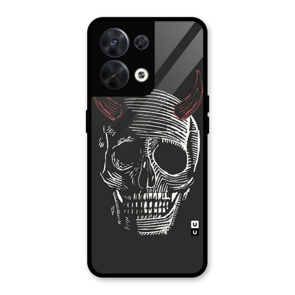 Spooky Face Glass Back Case for Oppo Reno8 5G