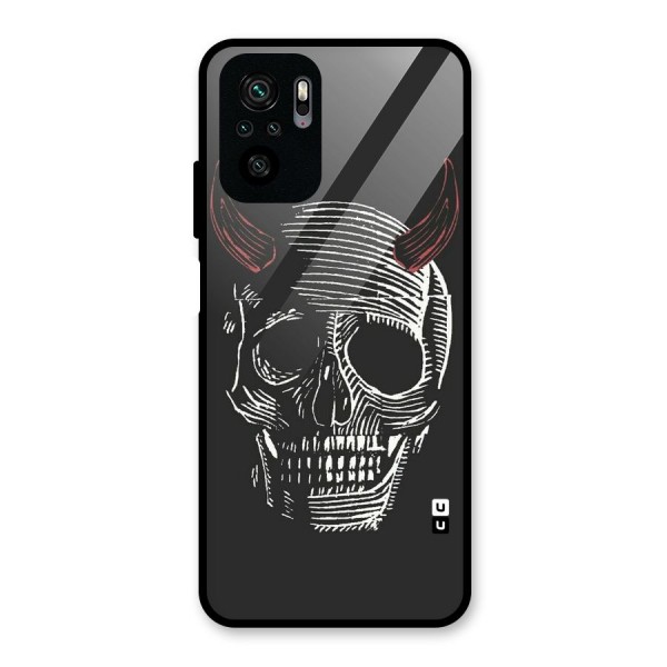 Spooky Face Glass Back Case for Redmi Note 10