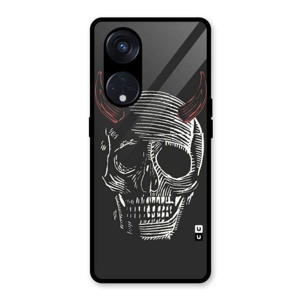 Spooky Face Glass Back Case for Reno8 T 5G